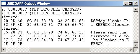 usbio output window