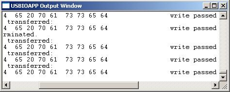 usbio output window